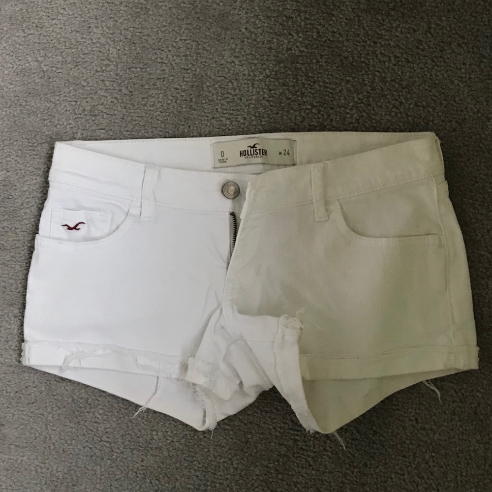 White Hollister Jean Shorts